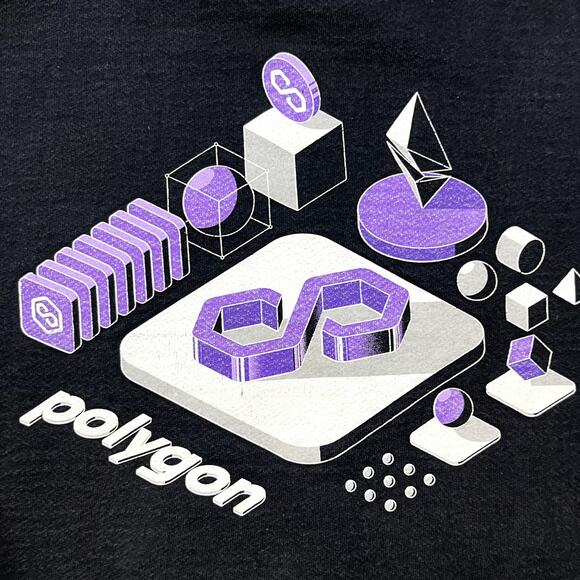 Polygon Studios Hoodie Sweatshirt Adult Small Black Tech Art Design Video Game - Picture 2 of 12